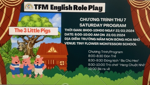 Chương Trình Thứ 7: The 3 Litte Pigs - Hành Trình Học hỏi Qua Câu Chuyện Kinh Điển Chương Trình Thứ 7: The 3 Litte Pigs - Hành Trình Học hỏi Qua Câu Chuyện Kinh Điển