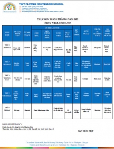 THỰC ĐƠN TUẦN 3.5 - 2025